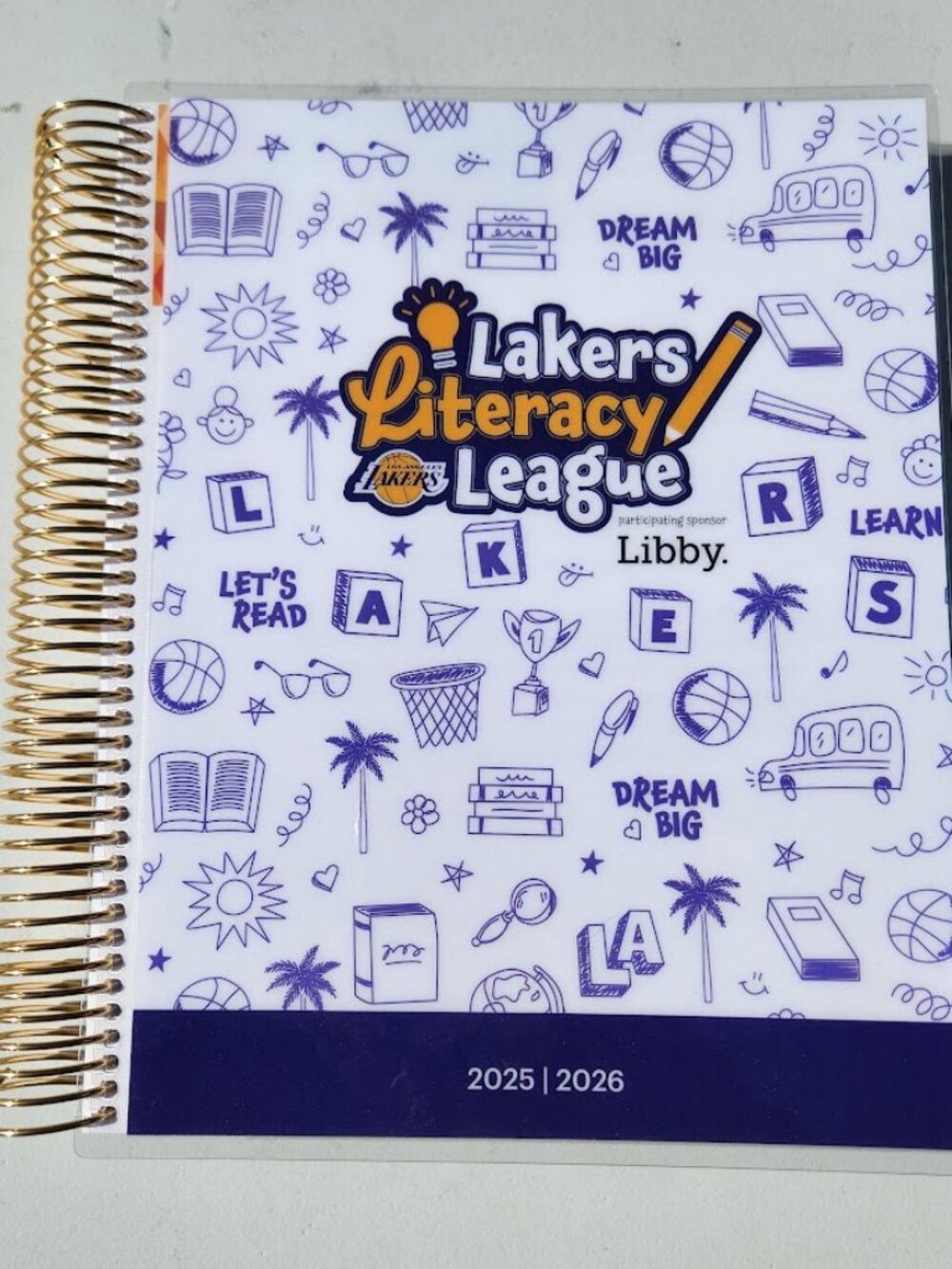 NEW Lakers Academic School Planner Calendar Organizer 2025-2026 Weekly Monthly T